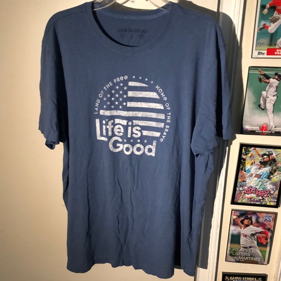 Life Is Good Shirts Life Is Good Land Of The Free Home Of The Brave